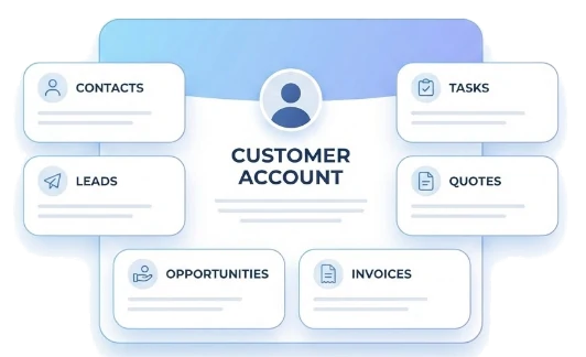 All Traditional CRM Functions in a Single Workspace