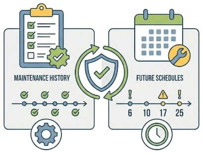 Stay compliant with complete maintenance history and future schedules
