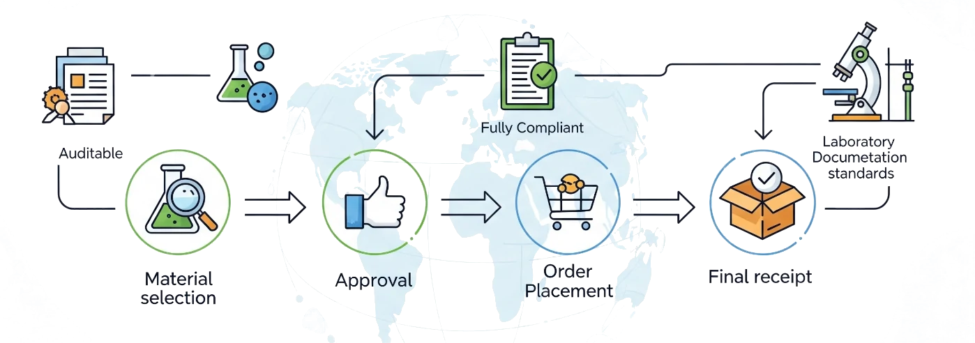 From materials to purchase to receiving — all in one system