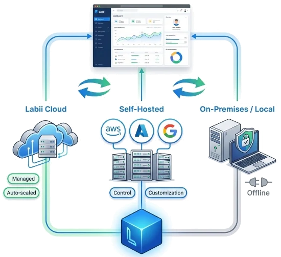Deploy Anywhere: Cloud, Self-Hosted, or Local