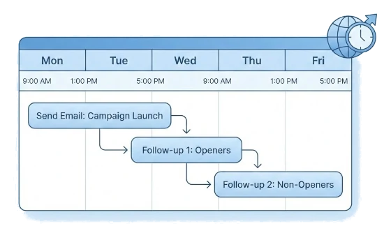 Schedule campaigns with precision timing for maximum impact
