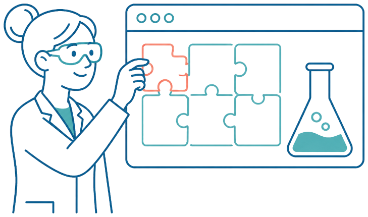 A researcher assembling a configurable scientific application